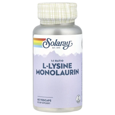 Solaray L-Lysine Monolaurin 1:1 Ratio 60 VegCaps