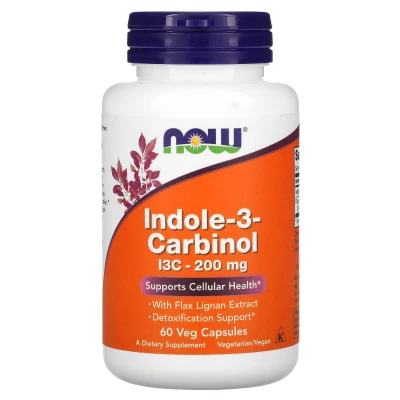 NOW Foods Indole-3-Carbinol 200mg Support Cellular Health 60 Veg Capsules
