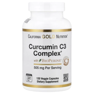 California Gold Nutrition Curcumin C3 Complex with BioPerine 120 Veggie Capsules