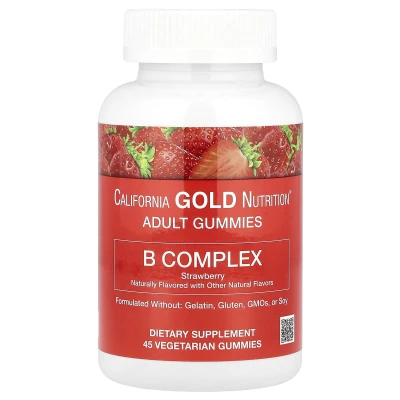 California Gold Nutrition Adult Gummiology B Complex 45 Vegetarian Gummies