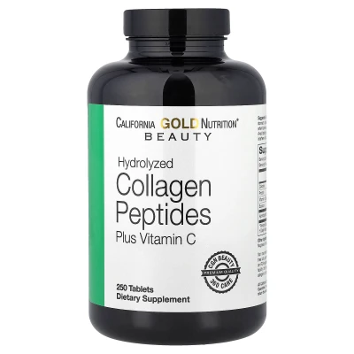 California Gold Nutrition Beauty Hydrolysed Collagen Peptides Vitamin C 250 Tablets