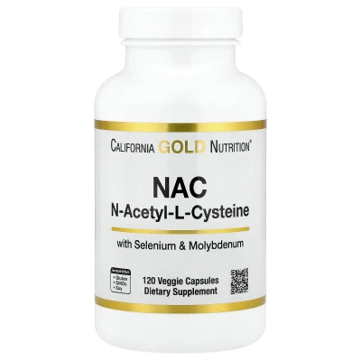 California Gold Nutrition N-Acetyl-L-Cysteine with Molybdenum and Selenium 120 Veg Capsules