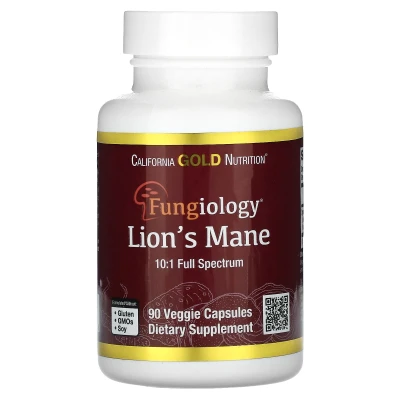 California Gold Nutrition Fungiology Lion's Mane 90 Plant Caps