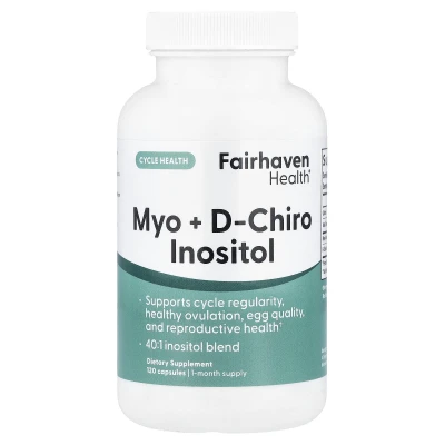 Fairhaven Health PQQ+ Myo + D-Chiro Inositol Cycle Health 120 Capsules