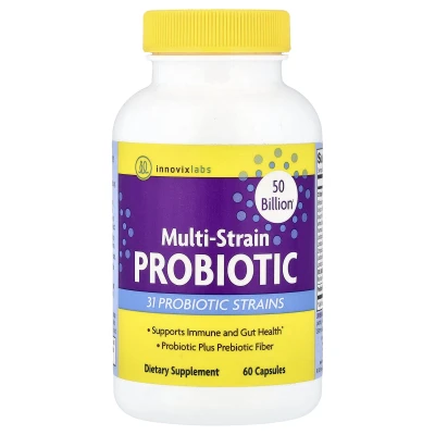 InnovixLabs Multi-Strain Probiotic Support Immune And Gut Health 60 Capsules