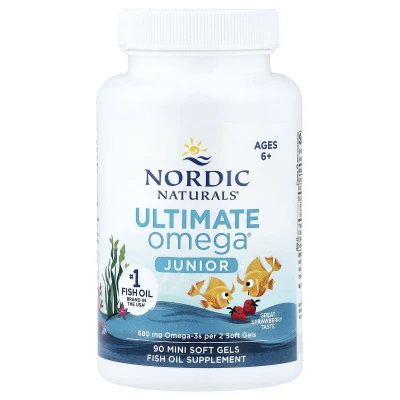 Nordic Naturals 680mg 3s- Per 2 Soft Gels Ultimate Omega Junior 90 Mini Soft Gels