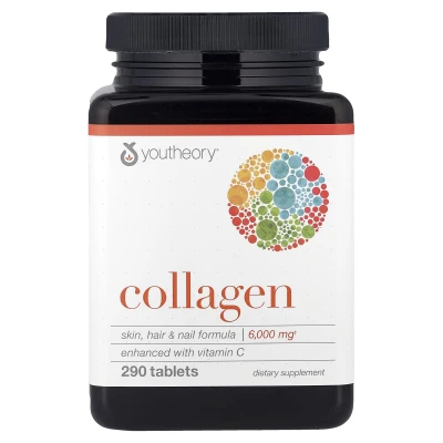Youtheory Collagen Skin, Hair & Nail Formula 6000mg 290 Tablets