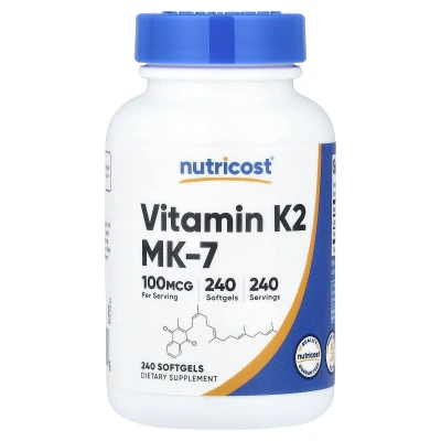 Nutricost Vitamin K2 MK-7 100mcg Per Serving 240 Capsules