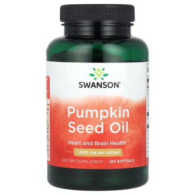 Swanson Pumpkin Seed Oil Heart And Brain Health 1000mg Per Capsule 100 Softgels