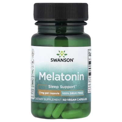 Swanson Melatonin Sleep Support 3mg per Capsule 60 Capsules