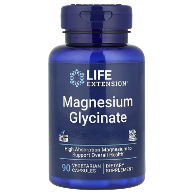 Life Extension Magnesium Glycinate Support Overall Health 90 Vegetarian Capsules