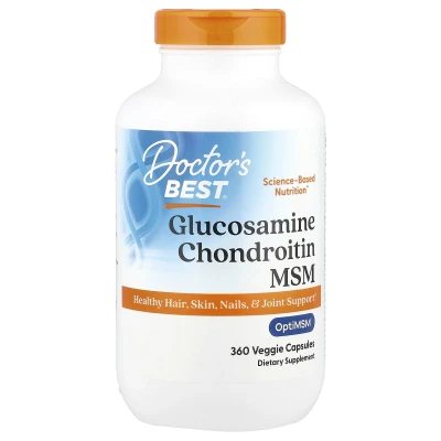 Doctor's Best - Glucosamine Chondroitin MSM | 360 Veg Capsules