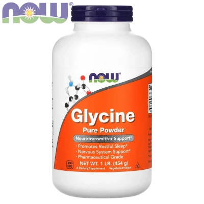 NOW Foods Glycine Pure Powder Nervous System Support 1 lb (454g)