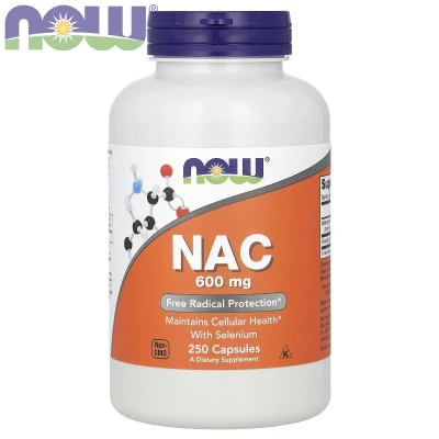 NOW Foods NAC 600mg Free Radical Protection 250 Capsules