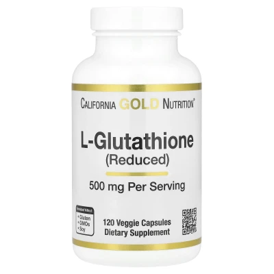 California Gold Nutrition - L-Glutathione (Reduced) | 500 mg | 120 Veg Capsules