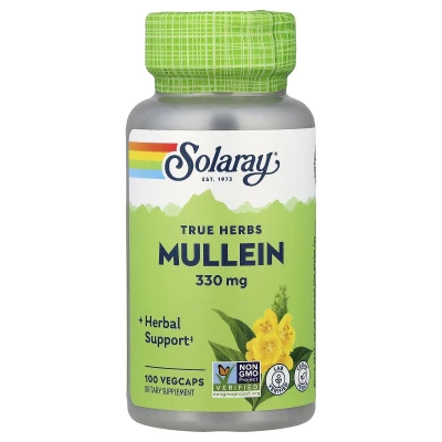 Solaray True Herbs Mullein 330mg 100 VegCaps
