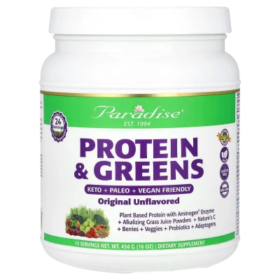 Paradise Herbs - Protein & Greens | Original Unflavoured | 16 oz (454 g)