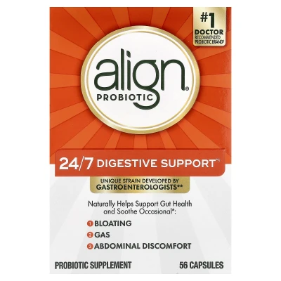 Align Probiotics 24/7 Digestive Support Probiotic Supplement 56 Capsules