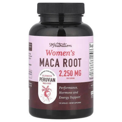 SMNutrition Women's Maca 2250mg Per Serving Root 120 Capsules
