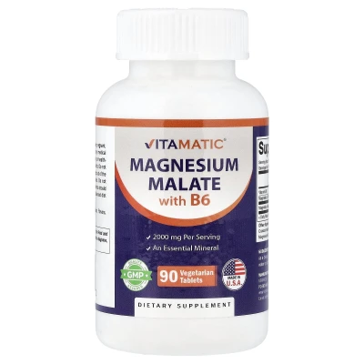 Vitamatic - Magnesium Malate with B6 | 90 Vegetarian Tablets