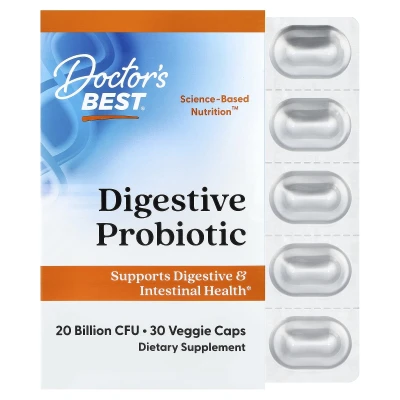 Doctor's Best Digestive Probiotic Supports Digestive Intestinal Health 30 Veg Caps