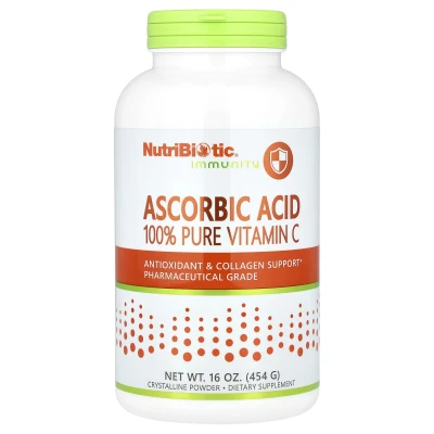 NutriBiotic - Immunity | Ascorbic Acid | 100% Pure Vitamin C | Crystalline Powder | 16 oz (454 g)