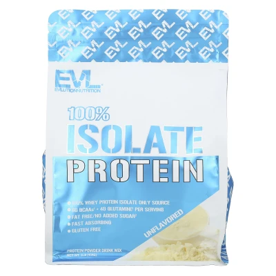 EVLution Nutrition - 100% Isolate Protein | Unflavoured | 1 lb (454 g)