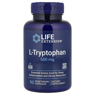 Life Extension - L-Tryptophan | 500 mg | 90 Vegetarian Capsules