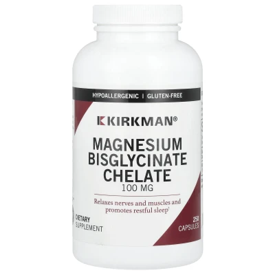 Kirkman Labs - Magnesium Bisglycinate Chelate | 100 mg | 250 Capsules