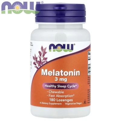 NOW Foods - Melatonin | 3 mg | 180 Lozenges