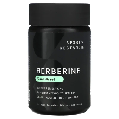 Sports Research - Berberine | 60 Veggie Capsules (500 mg per Capsule)