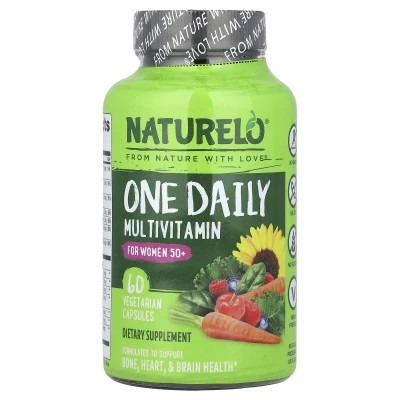 NATURELO - One Daily Multivitamin | For Women 50+ | 60 Vegetarian Capsules