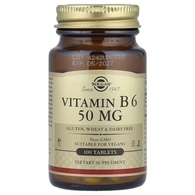 Solgar - Vitamin B6 | 50 mg | 100 Tablets