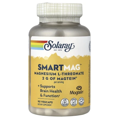 Solaray - SmartMag® Magnesium L-Threonate | 90 VegCaps (48 mg per VegCap)