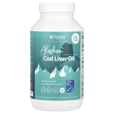 Jigsaw Health - Alaskan Cod Liver Oil | 180 Softgels