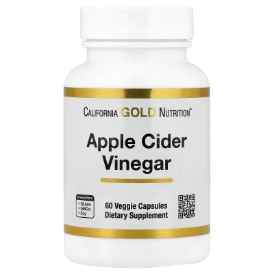 California Gold Nutrition - Apple Cider Vinegar | 60 Veggie Capsules (450 mg per Capsule)