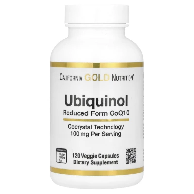 California Gold Nutrition - Ubiquinol Reduced Form CoQ10 | 100 mg | 120 Veggie Capsules