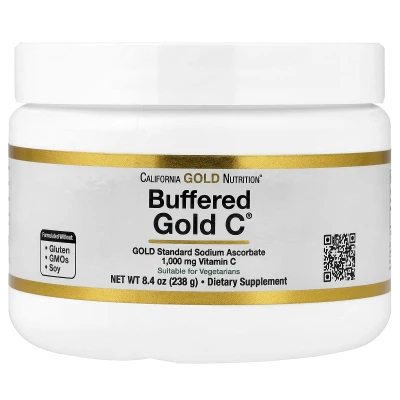 California Gold Nutrition - Buffered Gold C® | Non-Acidic Vitamin C Powder | Sodium Ascorbate | 238 g (8.4 oz)