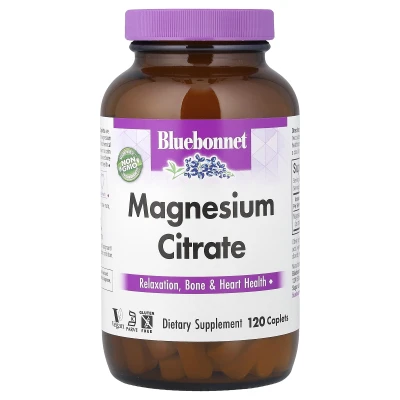 Bluebonnet Nutrition - Magnesium Citrate | 120 Caplets (200 mg per Caplet)