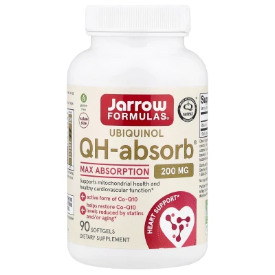 Jarrow Formulas - Ubiquinol | QH-Absorb® | Max Absorption | 200 mg | 90 Softgels