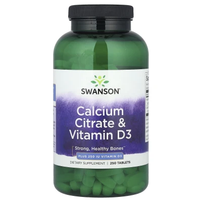 Swanson - Calcium Citrate & Vitamin D3 | 250 Tablets