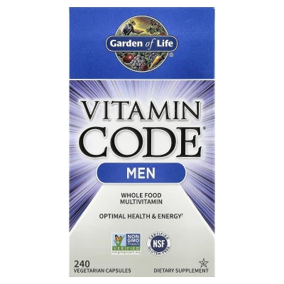 Garden of Life - Vitamin Code® | Whole Food Multivitamin for Men | 240 Vegetarian Capsules