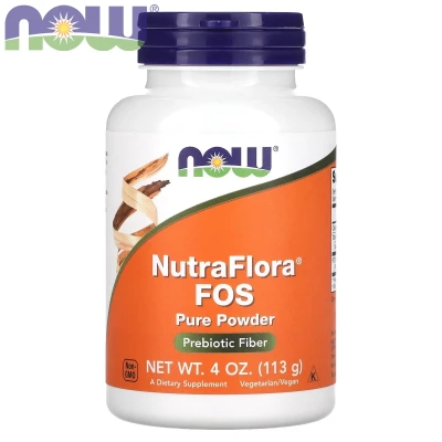 NOW Foods - NutraFlora FOS | Pure Powder | 4 oz (113 g)