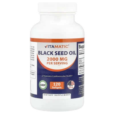 Vitamatic - Black Seed Oil | 120 Softgels (1000 mg per Softgel)