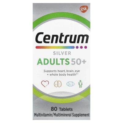 Centrum - Silver | Adults 50+ | 80 Tablets