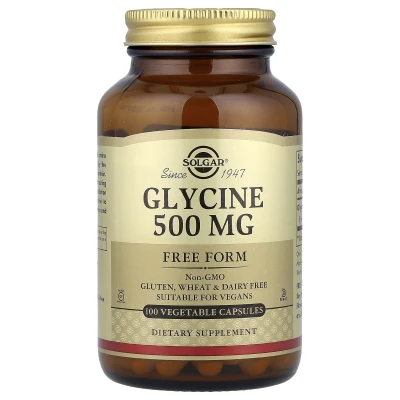 Solgar - Glycine | 500 mg | 100 Vegetable Capsules