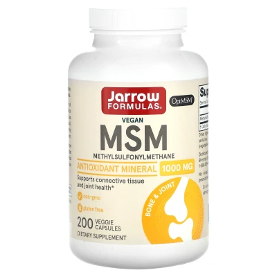 Jarrow Formulas - Vegan MSM | 1000 mg | 200 Veggie Capsules