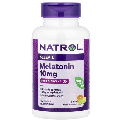 Natrol - Melatonin | Fast Dissolve | Citrus | 10 mg | 100 Tablets