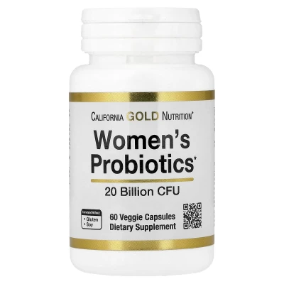 California Gold Nutrition - Women’s Probiotics with Probiotic Bacteria Blend – Bifidobacterium lactis | Lactobacillus acidophilus and Lactobacillus rhamnosus | 20 Billion CFU | 60 Veg Capsules