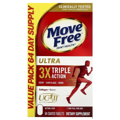 Schiff - Move Free® Joint Health | Ultra | Triple Action | 64 Coated Tablets